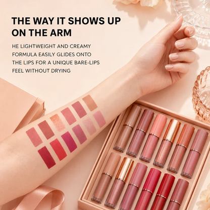 💕12 Color Matte and Pearlescent Liquid Lipstick Set