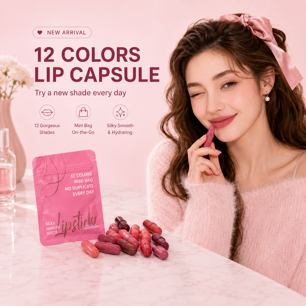 💕 Limited-Time Offer | Mini Lipstick Capsule Collection 💄 12 Shades, One Perfect Bag