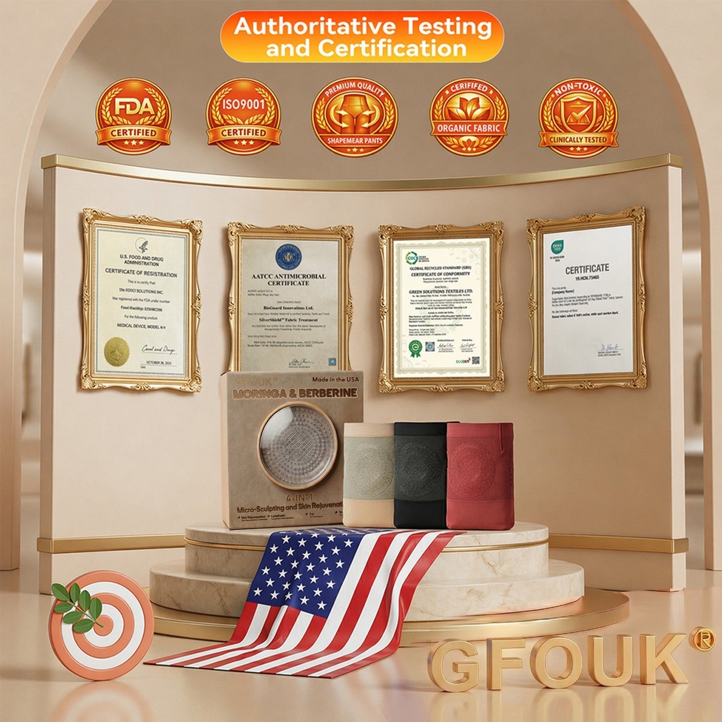 🧑‍⚕️Official Store | GFOUK® 💖 2026 Moringa & Berberine 4-In-1 Micro-Particle Sculpting & Fat-Burn Shorts👍