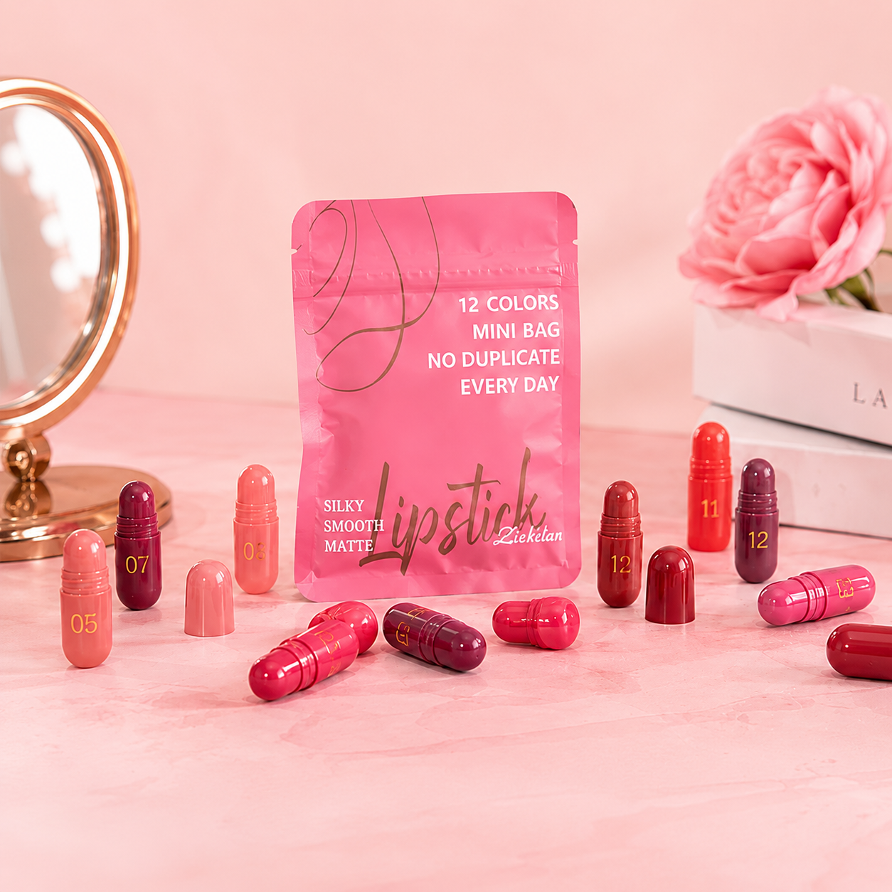 💕 Limited-Time Offer | Mini Lipstick Capsule Collection 💄 12 Shades, One Perfect Bag