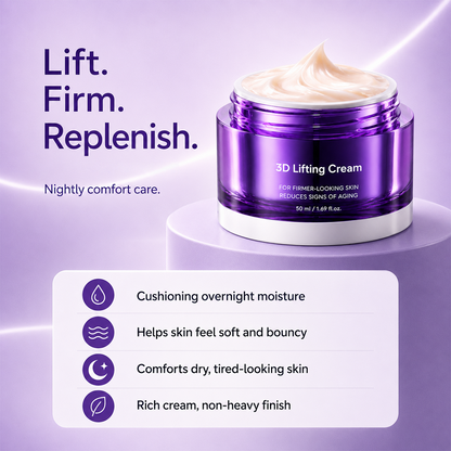 🎁BUY 1, GET 1 FREE TODAY！3D Lifting Cream 1.7 fl oz | Advanced Korean Facial Night Cream