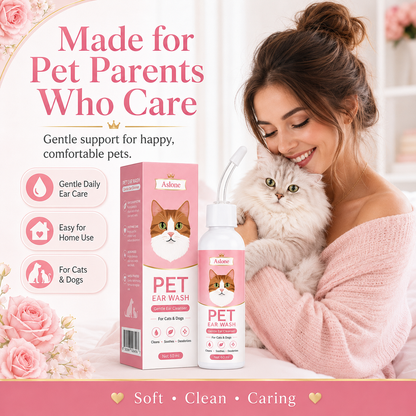 Gentle Pet Ear Wash | Odor-Free Cleaning for Dogs & Cats🌿
