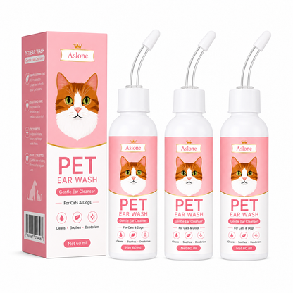 Gentle Pet Ear Wash | Odor-Free Cleaning for Dogs & Cats🌿