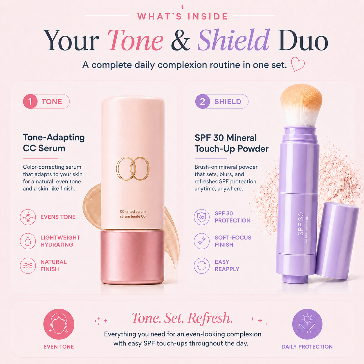 🌈 Color-Correcting Tinted Serum – Neutralize Uneven Tone, Blur Imperfections & Glow ✨