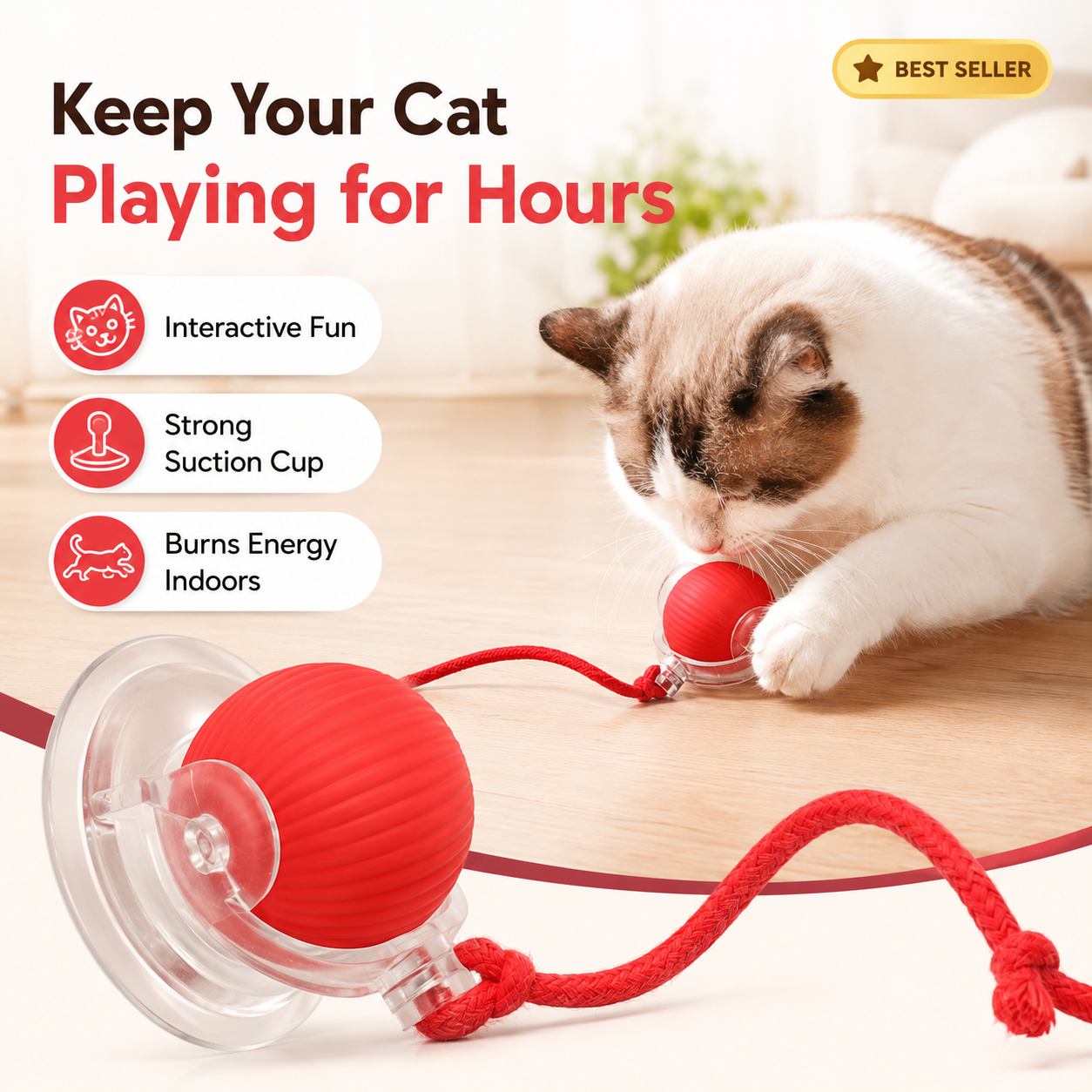 ⏰Buy 1, Get 1 FREE Today-Interactive Cat & Dog Teaser Toy with Tails