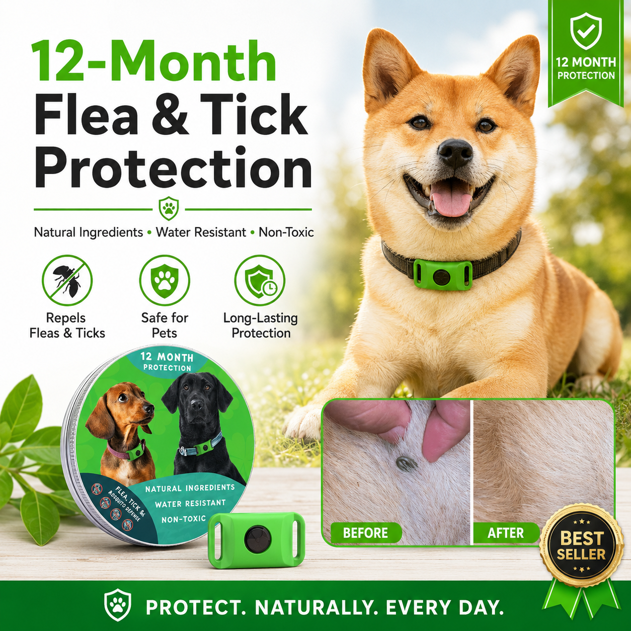 ⏰Buy 1, Get 1 FREE Today — Year-Round Flea & Tick Protection Made Simple🐕