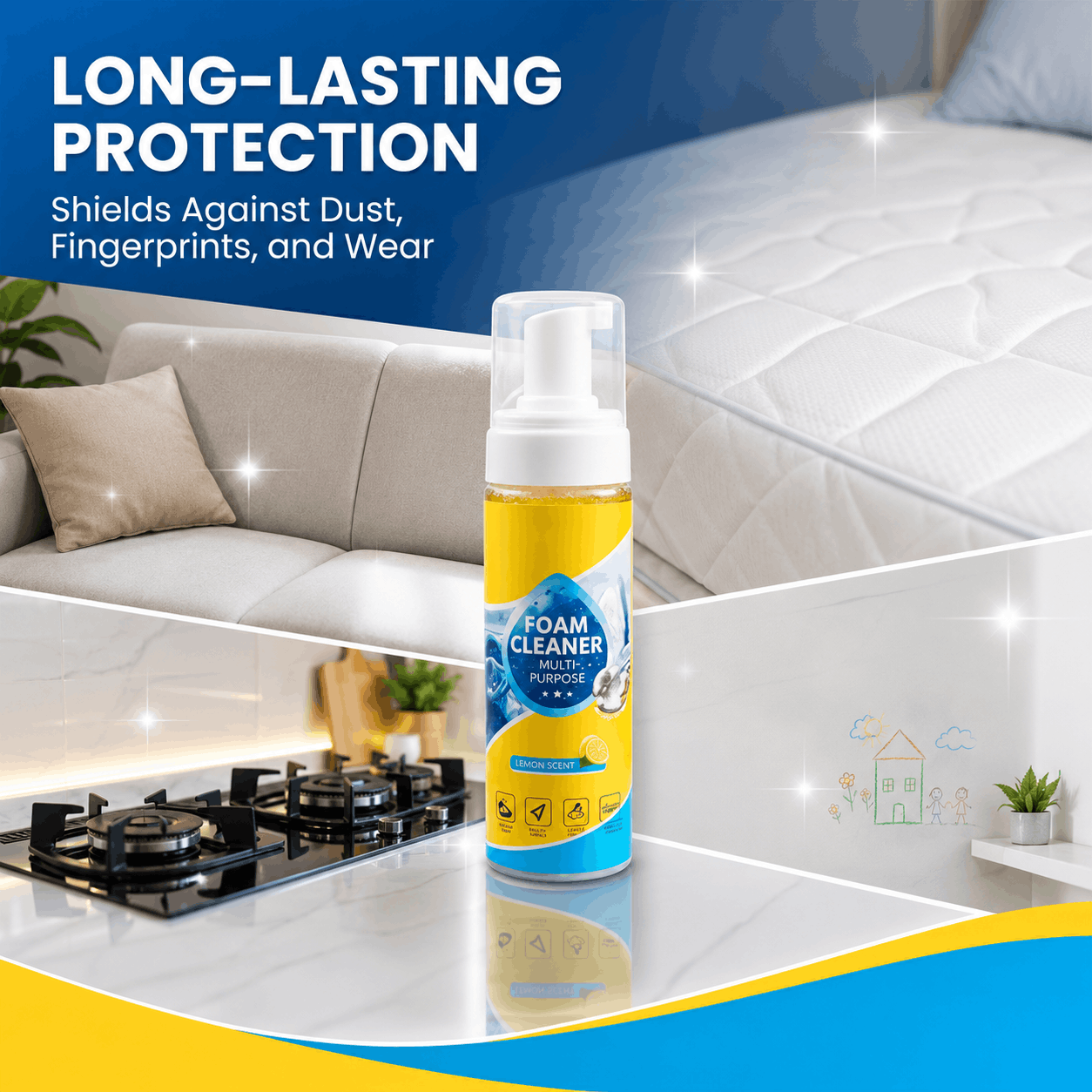 🔥Last Day 50% OFF🔥 Foam No-Rinse Cleaner — Spray, Wipe & Done