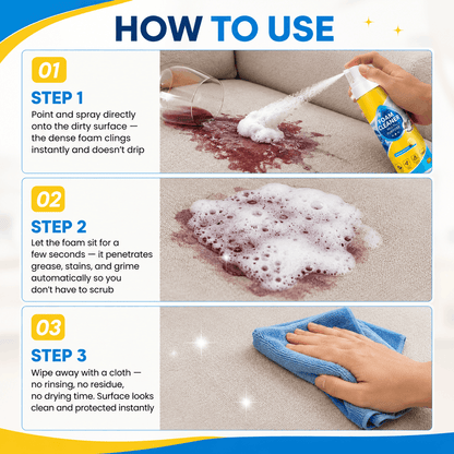 🔥Last Day 50% OFF🔥 Foam No-Rinse Cleaner — Spray, Wipe & Done
